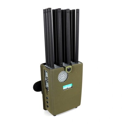 Portable Signal Jammer with 24W Output Power 24 Bands Coverage and 2-25m Jam Radius for WiFi GPS and Mobile Signals