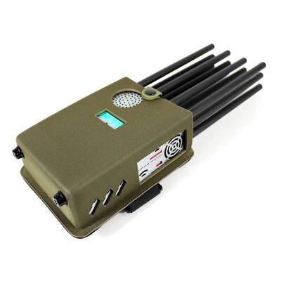 Portable Signal Jammer with 24W Output Power 24 Bands Coverage and 2-25m Jam Radius for WiFi GPS and Mobile Signals