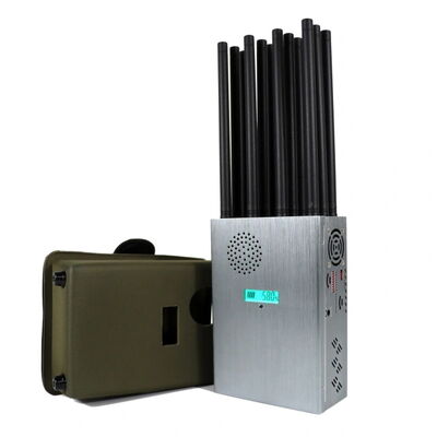 Portable Wifi Signal Jammer 24 Antennas Multiband Jammer 24W With Built In Battery