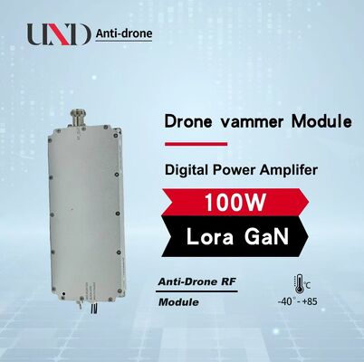 100W Lora Gan Anti-Drone VCO Noise Source Module Waterproof FPV Counter Device 2100-2700 MHz Metal UAV Wireless RF 24-30V 500g