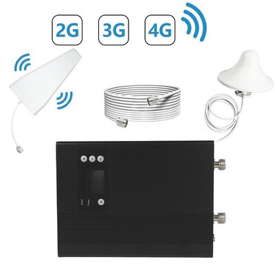 UND Customized Qua-band 20dBm Mobile Phone Signal Booster 500-1000sqm Coverage 70dB Gain CDMA800 PCS1900 WCDMA2100 Repeater