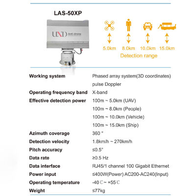 Phased Array Air Surveillance Radar 5km Low Altitude Radar Durable