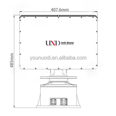 1.5km Detection Range C Band Anti-Drone Radar with 360° Azimuth Coverage for Low-Altitude UAV Monitoring