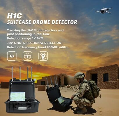 8km UAV&FPV Detection & Positioning Detector with RF Sensing & Protocol Cracking Durable Portable Signal Detector