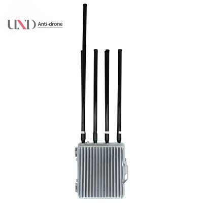 Waterproof Outdoor 550W Power 2KM Range Fixed UAV Drone Signal Jammer with 8 Bands