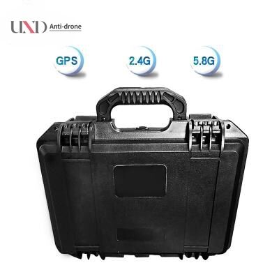 1.5km Range 60W Power Built-in Antenna Drone Signal Jammer UAV Jammer with Suitcase Design