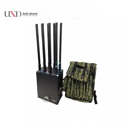 6 Channel UAV Drone Jammer 155W High Power Drone Signal Scrambler With 2KM Distance