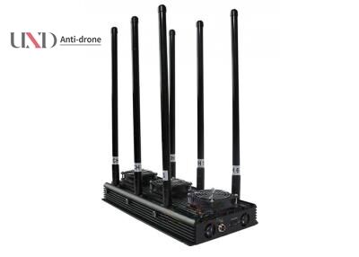 120W UAV Signal Jammer 6 Antennas Drone Frequency Jammers 300 - 600 Meters