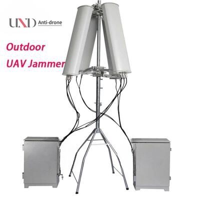 190W Power Waterproof IP64 UAV Jammer with 2km Range for Outdoor Anti-Drone Signal Blocking