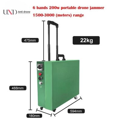 200W High Power 3km Distance Trailer Type Drone Signal Jammer UAV Jammer for DJI and Other Drones
