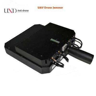 Handheld Drone Signal Jammer with 1.2KM Distance Built-in Battery and 40W Output Power for UAV Blocking