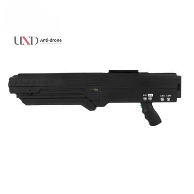 Gun Drone Portable UAV Signal Jammer 2.4G 5.8G GPS 900mhz 1.2KM Distance