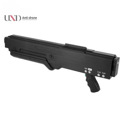 Gun Drone Portable UAV Signal Jammer 2.4G 5.8G GPS 900mhz 1.2KM Distance