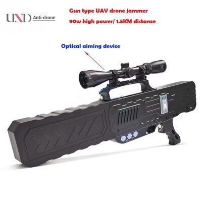 2KM Distance Gun Portable Drone Signal Jammer  Type 90w Powerful