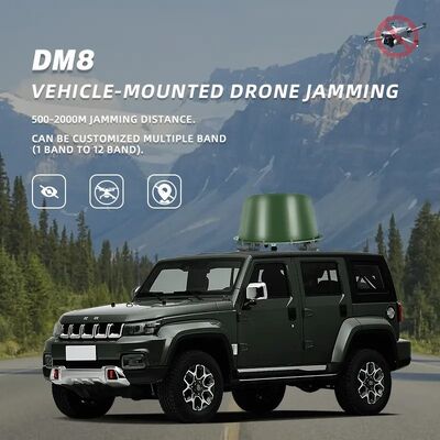 400W Power 8 Band 2km Range Drone Signal Jammer UAV Jammer for Vehicle Mounted Anti-Drone Protection