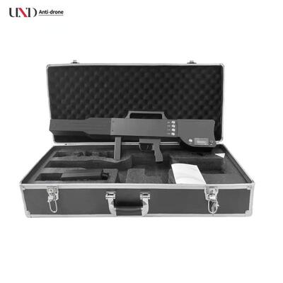 Military Grade 5 Bands Anti Drone Gun with 1.5KM Range Portable UAV Jammer