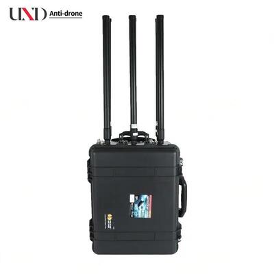 350W Power 2KM Range Anti Drone Signal System with 6 Bands UAV Jammer