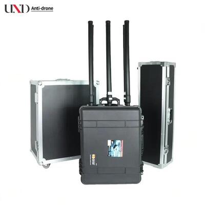 350W Power 2KM Range Anti Drone Signal System with 6 Bands UAV Jammer