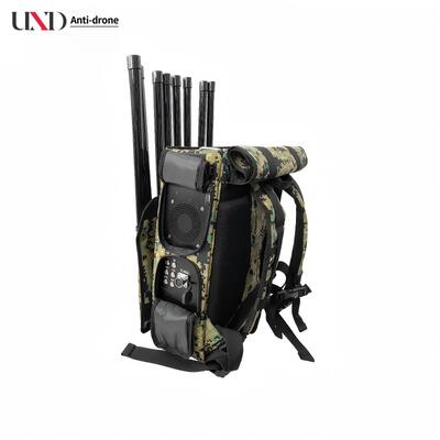 8 Band 50W Output Power UAV Jammer with 22Kg Lightweight Backpack Anti-Drone System