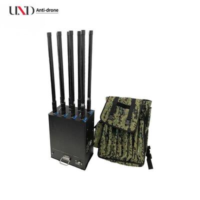 1KM Range 8 Bands UAV Jammer with 22Kg Lightweight Backpack Design for Drone Defense