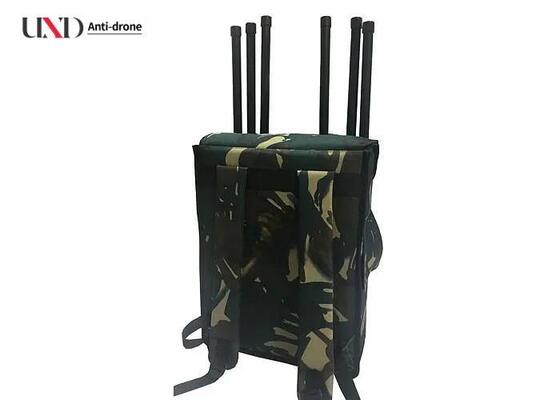 Tactical Manpack Portable Signal Jammer 120W Backpack Type with 8 Bands Drone Jammer