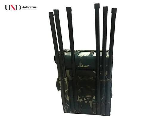High Power 120W 8 Bands Manpack Drone Jammer with Frequency Scan Technology