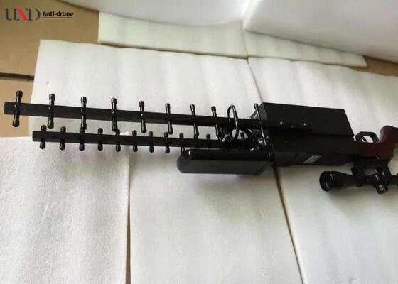 Portable 60 Watt Drone Jammer with 800m Range and 2.4G 5.8G GPS Glonass Anti UAV Jammer