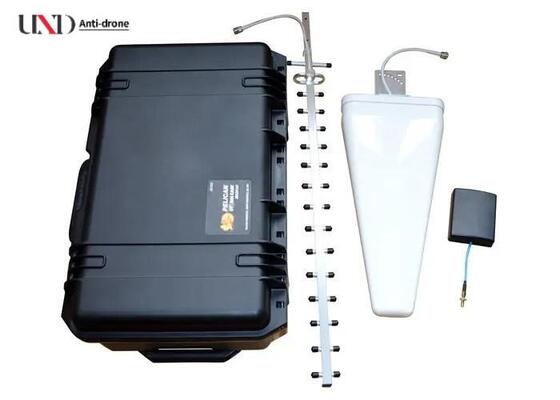 54 Watt Drone Signal Jammer with 1.5 Km Long Distance and Directional Antennas for UAV Control