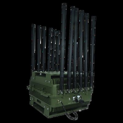 590W High Power 12 Band Frequency UAV Jammer with 0.5-1KM Range Anti Drone System