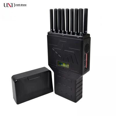Handheld Signal Jammer with 16 Antennas for 2G 3G 4G 5G WiFi GPS and 7.4V/12000mAh Battery