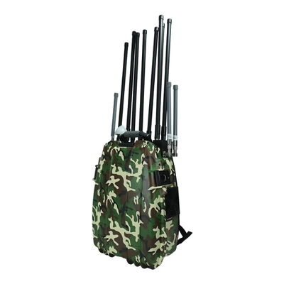 1km - 3km Backpack Signal Jammer 400W GPS Spoofer 360° Whole Airspace Coverage