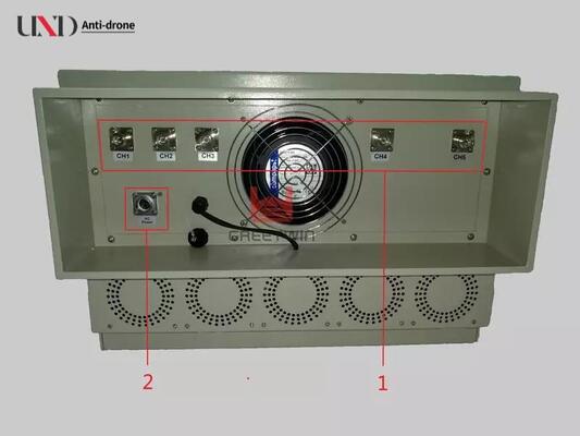 250W High Power 5 Channels GPS WIFI 2G 3G 4G Waterproof Drone Jammer and Cell Signal Jammer for Prisons