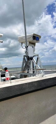 Coastal surveillance radar with 5.0km detection range featuring phased array + Pulse Doppler technology and C band frequency for maritime security