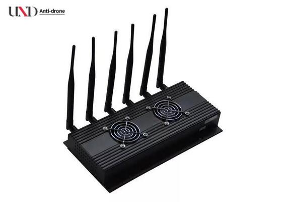 6 Antennas 15W High Power Signal Jammer with 50m Jamming Range for WIFI and Cell Phone Blocking