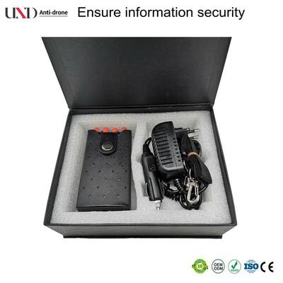 Portable Signal Jammer with 10 Bands Coverage and 5-20m Jamming Range Featuring Built-in Battery