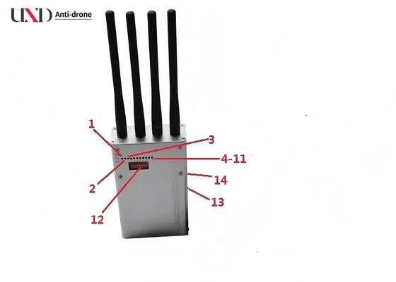 8 Band Portable Jammer with 3 Times Jamming Range and Digital Gaussian White Noise Technology