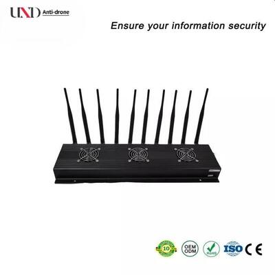 48W Power 10 Antennas 60m Range RF Wireless Drone Jammer GPS WiFi Signal Blocker