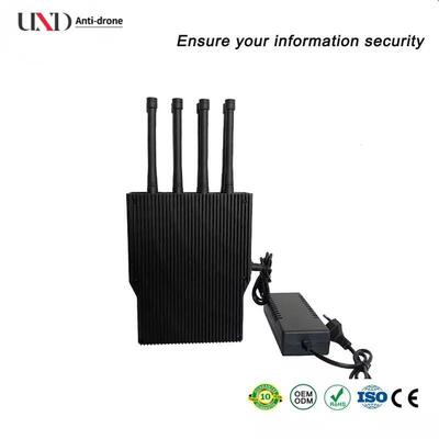 Portable Signal Jammer with 8-10w Per Band Power 6 Bands Coverage and Omni Antennas for Mobile Network Blocking