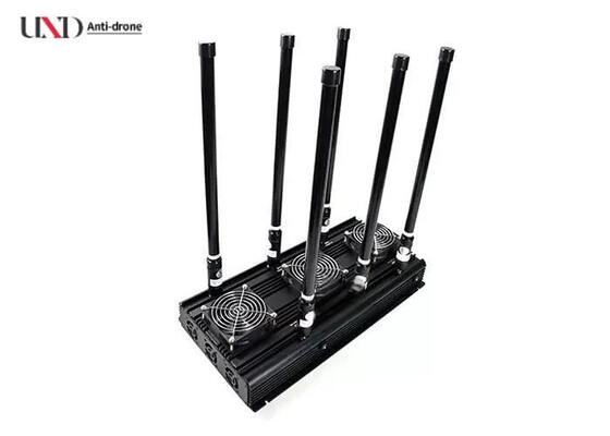 Powerful 6 Antennas 80-100W High Power Signal Jammer with 150m Jamming Radius for Libraries and Museums