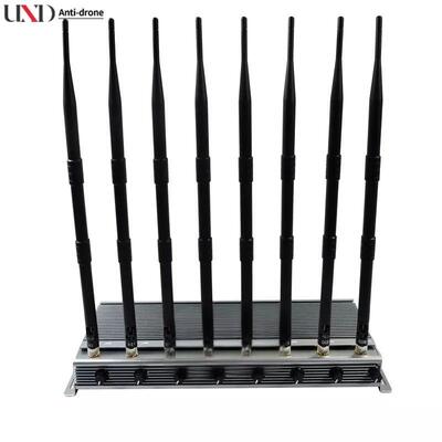 46W Output Power Mobile Signal Amplifier with 8 Antennas for 60m Jamming Range Cell Phone Signal Booster