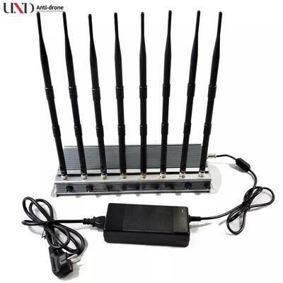 46W Output Power Mobile Signal Amplifier with 8 Antennas for 60m Jamming Range Cell Phone Signal Booster
