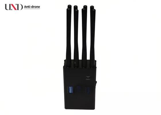12V Power Supply Handheld Cell Phone Jammer with 5-20m Shielding Radius and 8 Band Frequency Coverage