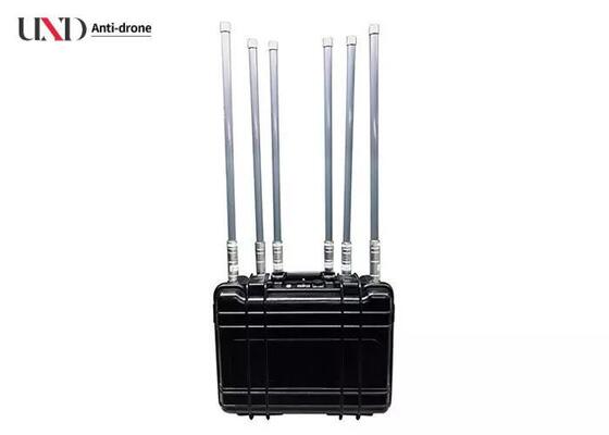High Power Portable Signal Jammer with 90W Total RF Output Power 6 Jamming Modules and Frequency Scan Technology
