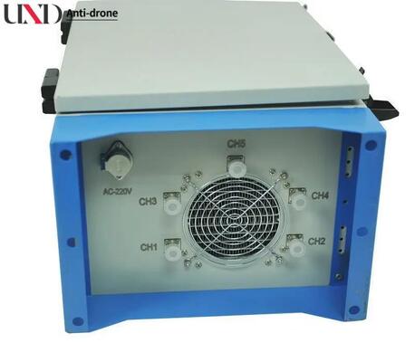 500m Jamming Range Drone Signal Jammer with 215W Total Output Power and 5 Jamming Modules for UAV Neutralization
