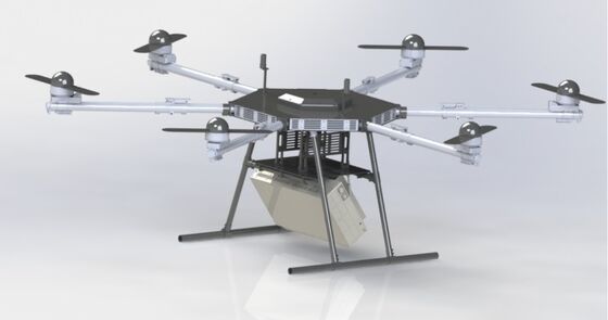 Drone-mounted high-power microwave system with 100MW effective radiated power, miniaturized design ≤15kg, and real-time damage effect assessment