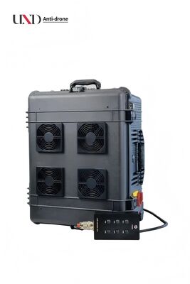 High Power Backpack Drone Signal Jammer with 500 Meters Range 6 Output Channels and Built-in Rechargeable Battery