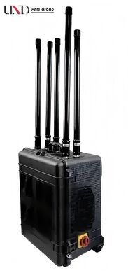 High Power Backpack Drone Signal Jammer with 500 Meters Range 6 Output Channels and Built-in Rechargeable Battery