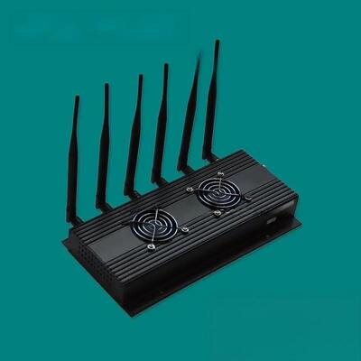 6 Antennas GPS Signal Blocker with 50m Jamming Range and 433MHz Frequency RF Jammer
