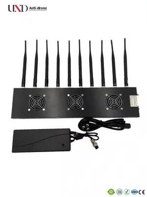 18W High Output 10 Antennas Portable Signal Jammer with 40m Jamming Range for GPS LoJack WiFi and Cellular Signals