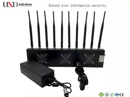 18W High Output 10 Antennas Portable Signal Jammer with 40m Jamming Range for GPS LoJack WiFi and Cellular Signals